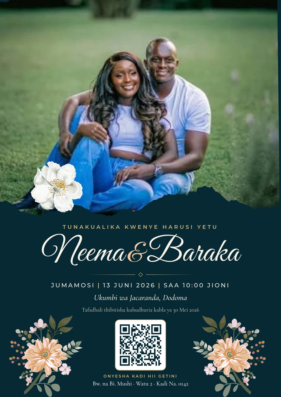 Wedding invitation card with QR code