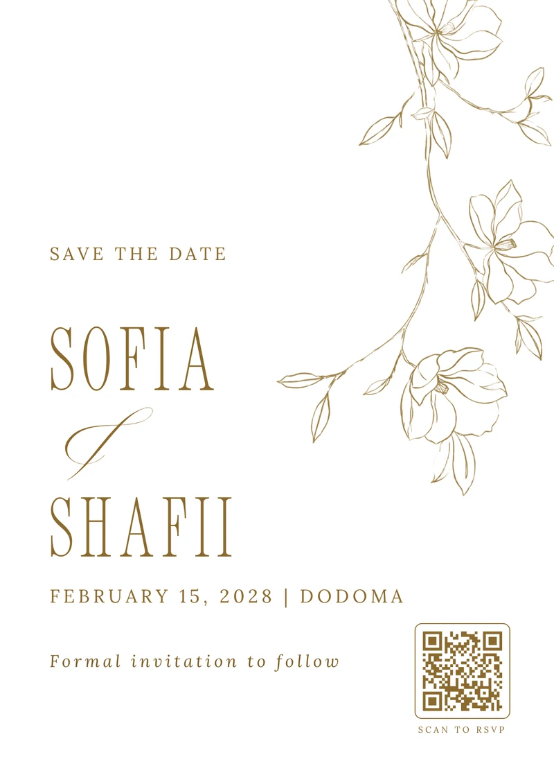 Save the date card